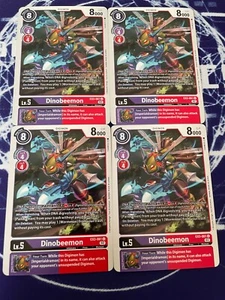 x4 Dinobeemon EX3-061 U Playset Digimon TCG Draconic Roar - Picture 1 of 1