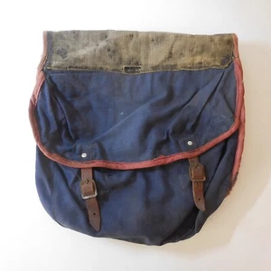 Sacoche double vélo bicyclette vintage 1940 tricolore coton France sport N8688 - Imagen 1 de 12