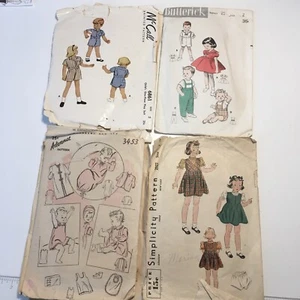 Vintage 1940’s PATTERNS size 2 and Infant, Girl/Boy ✂️ - Picture 1 of 5