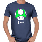 Mushroom Pilz 1 UP Gamer Nerd Geek Geschenk Sprüche Lustig Spaß Comedy T-Shirt