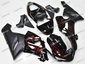 For Ninja ZX-6R 05-06 Black Red ABS Injection Mold Bodywork Fairing Kit Panels - Picture 1 of 10
