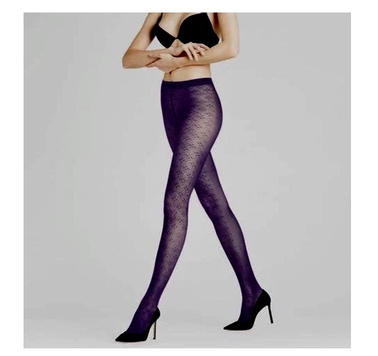 Falke Fashion Venus Rice Lace Tights  Color: Black Size: Medium 41132 - 08 - Image 1 of 1