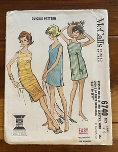 Vintage McCalls 6740 Dress Sewing Pattern 1963 Misses Dress Easy to Sew - Picture 1 of 6