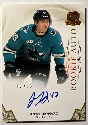 2020-21 The Cup John Leonard Gold Rookie AUTO RC /36 SP UD 20/21 #16/36 RC SSP ! - Image 1 of 2