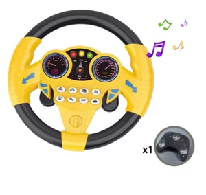 Volante de simulación brillante infantil juguete niños educación temprana coche juego regalo - Imagen 1 de 12