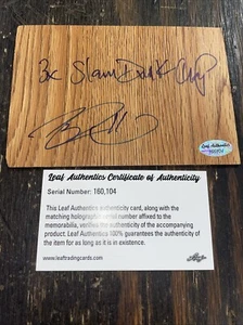 NBA Nate Robinson Autographed 3.5” X 5” Vinyl Floor “3x Slam Dunk Champ” (Leaf) - Picture 1 of 6