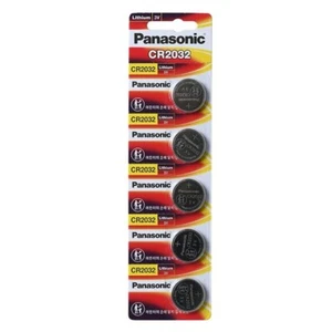 5 x SUPER FRESH Panasonic CR2032 CR 2032 Lithium Battery 3V Coin Cell Exp. 2035 - Picture 1 of 3