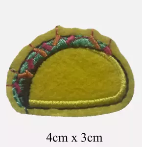 Mexican Taco Food Iron-On Motif Patch Child / Adult - Picture 1 of 1