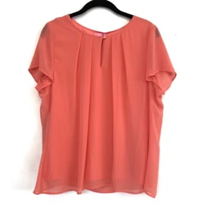 NWT $195 Basler Pink Summerset Keyhole Neck Cap Sleeve Fancy Blouse Top sz 40 10 - Picture 1 of 8