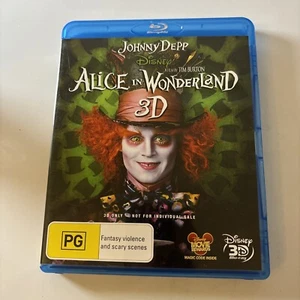 Alice In Wonderland 3D (Blu-ray 3D, 2010) Tim Burton , Johnny Depp All Regions - Picture 1 of 3