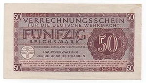 GERMANY 50 REICHSMARK 1944 PICK M 41 XF++ LOOK SCANS - Picture 1 of 2