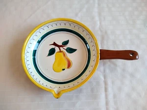 Stangl Pottery Fruit Pattern Pear Skillet Casserole Fry Pan w Handle Vintage - Picture 1 of 11
