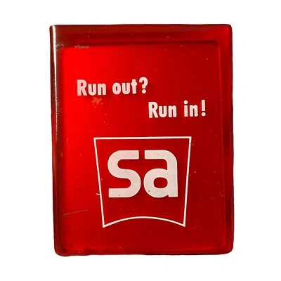 Cartera publicitaria vintage del Ejército de Salvación espejo de bolsillo SA bolsa de goma roja Foto 1 de 4