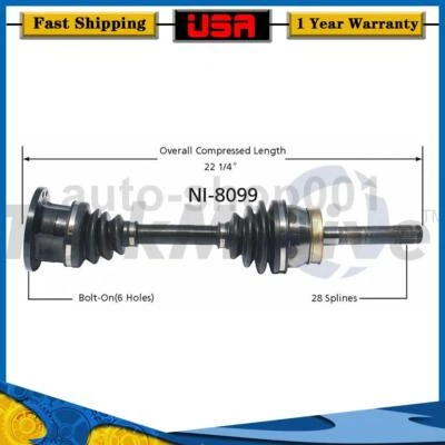 Junta de eje CV delantero izquierdo TrakMotive para Nissan Frontier 2000 1999 1998 Foto 1 de 2