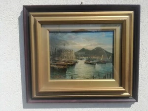 Salvatore Petruolo (Catanzaro, 1857 - Napoli 1942) olio tavola marina paesaggio - Picture 1 of 12