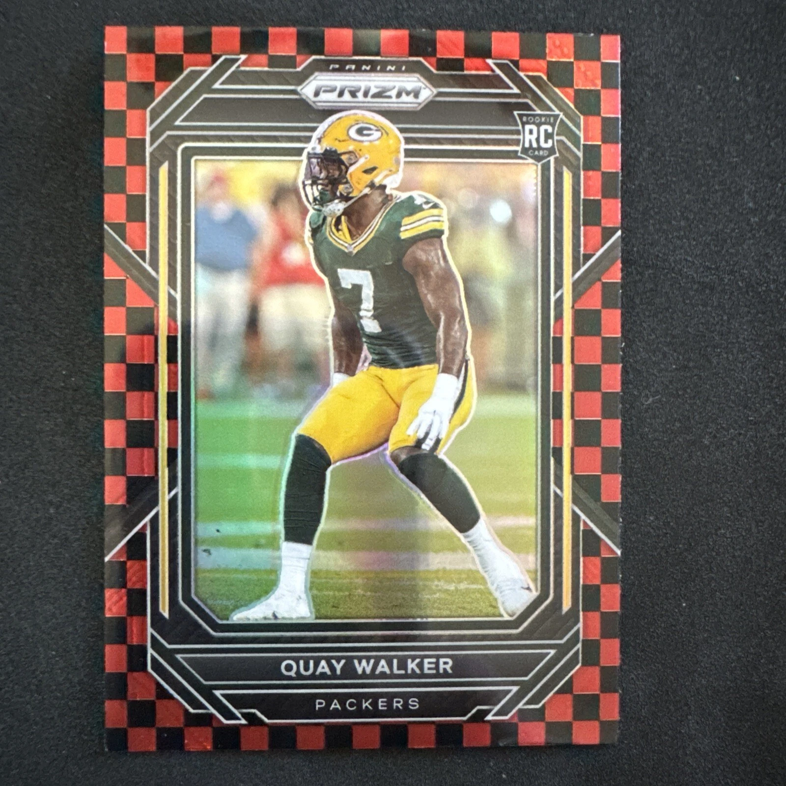 2022 Panini Prizm #373 Quay Walker Red and Black Checkerboard SSP RC PACKERS RC