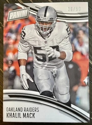 2016 Panini Day Thick Stock #35 - Khalil Mack No. 16/50 - Raiders - Image 1 of 2