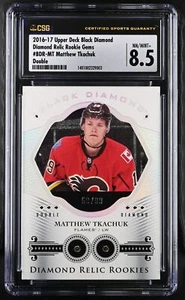 2016-17 Black Diamond Matthew Tkachuk Double Diamond Relic Rookies /99 CGC 8.5 - Picture 1 of 2