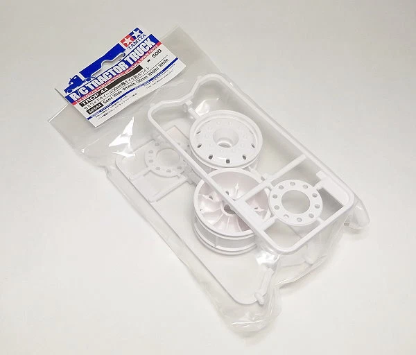 TAMIYA RC Truck Tractor Parts 1/14 Semi Wide Wheels 30mm Width White 56544 - Image 1 of 1