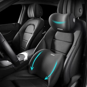 Car Lumbar Support Pillow and Car Neck Pillow Kit, Ergonomic Car Seat Headrest & - Picture 1 of 9
