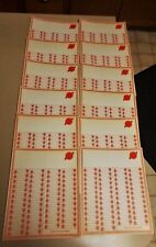 VINTAGE CARDBOARD PUNCH BOARDS BY HAMILTON  MFG LOT OF 12 EACH W/ 100 PUNCH OUTS
