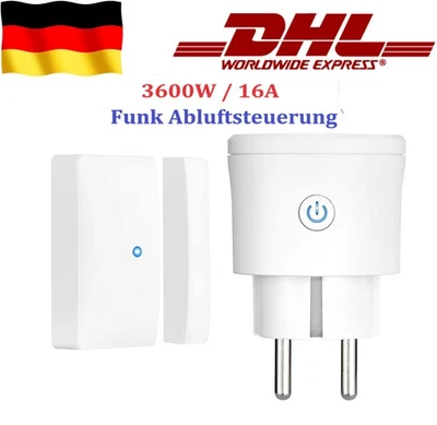 Fensterkontaktschalter Für Dunstabzugshaube Funk Abluftsteuerung Ofen Kamin DHL - Bild 1 von 4