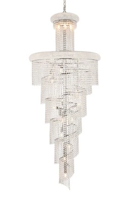 Elegante Iluminación V1800SR30/RC Espiral 28 Luces 30"W Cristal - Cromo Foto 1 de 4