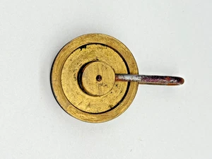 +Antique English Solid Brass Clock Weight Pulley 1 1/2" Diameter 2 mm Grove. - Picture 1 of 3