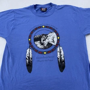 Vtg Intertribal Powwow Shirt Mens L/XL Grants Pass Oregon Indian Native 90s Tee - Picture 1 of 6