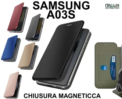 Custodia a Libro Per Samsung Galaxy A03S Portafoglio magnetica portacarte A 03 S - Immagine 1 di 4
