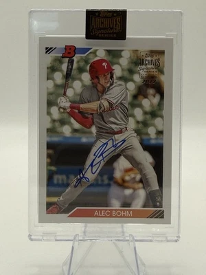 2022 TOPPS ARCHIVES SIGNATURE SERIES BP29 ALEC BOHM 2020 BOWMAN PROSPECT 1/1 RC - Image 1 of 3