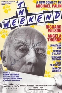 Richard Wilson - Theatre Hand Flyer - The Weekend 1994 HAND SIGNED - Picture 1 of 1