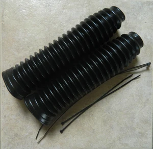 UNIVERSAL MOTORCYCLE FORK GAITERS 32-35mm FORK STANCION SUITABLE CLASSIC - Picture 1 of 1