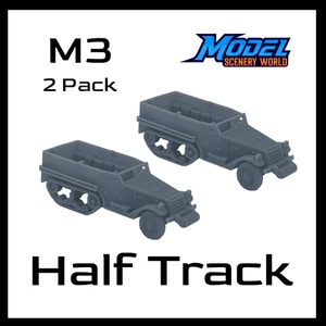 M3 Half Track Open (2pk) - N Scale - Gray - Picture 1 of 5