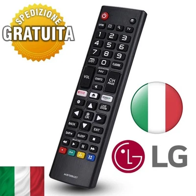 AKB75095308 TELECOMANDO SOSTITUTIVO PER SMART TV LED 3D NETFLIX PULSANTE LG TV