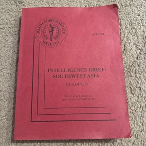 😮Scarce MCI 02.01 Intelligence Brief Southwest Asia Readings Specialized Skill  - Picture 1 of 9