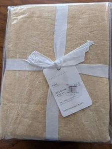 POTTERY BARN Belgian Flax Linen Sheet Set - Full - Daffodil - NWT - Picture 1 of 3