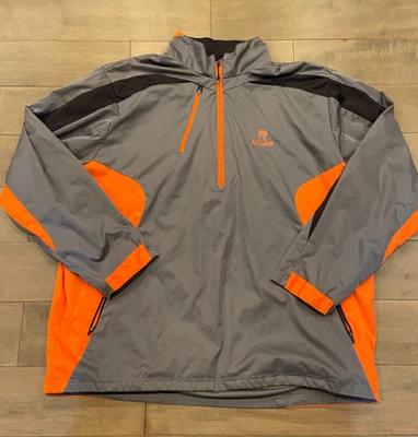 Antigua The Reserve Desert Dry  XTRA-Lite 1/4 Zip Golf Jacket XXL Grey Orange - Image 1 of 4
