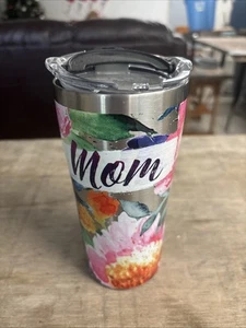Terrvis Stainless Steel 20 oz. Tumbler Mom Floral Nice Used Condition - Picture 1 of 6