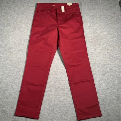 Женские джинсы Talbots 8 Red Heritage Slim Ankle эластичные джинсовые брюки хлопковая смесь - Изображение 1 из 4