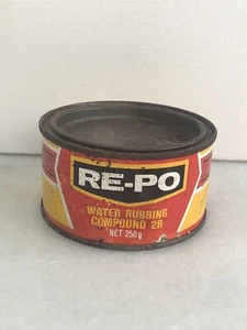RE-PO WATER RUBBING COMPOUND 2R ANTIQUE Vintage Tin - Picture 1 of 5