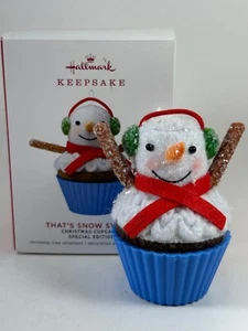 That's Snow Sweet Christmas Cupcake - 2019 Hallmark Ornament - Lim. Ed. Snowman - Picture 1 of 11