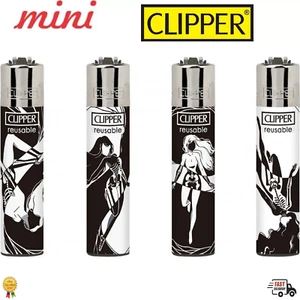 4 x Clipper Refilable Lighters X-RAY Mini Size Full Set + Flints - Picture 1 of 6