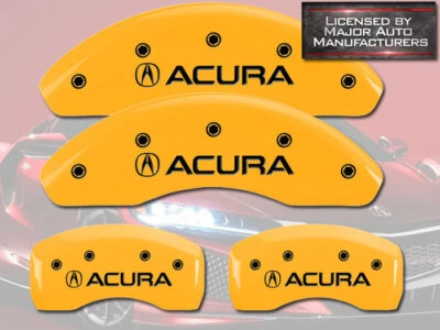 Cubiertas de pinza de disco de freno MGP 2004-2008 "Acura" TL base delantera + trasera amarilla 4 piezas Foto 1 de 4
