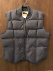 Vintage REI Puffer Zip Up Vest Dusty Blue Kids Size 10 Ribbed Collar Thick Warm