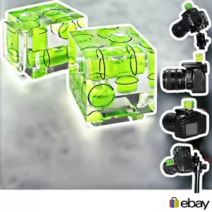 NEW THREE 3 AXIS TRIPLE BUBBLE SPIRIT LEVEL FLASH HOT SHOE MOUNT FOR DSLR CAMERA - Picture 1 of 4
