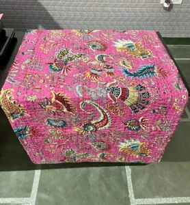 Indian Cotton Kantha Quilt Bedspread Handmade Throw Blanket Hippie Coverlet - Picture 1 of 2