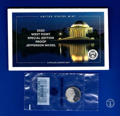 2020 W Proof Jefferson Nickel-Gem Proof-WESTPOINT MINT-IN STOCK Cover