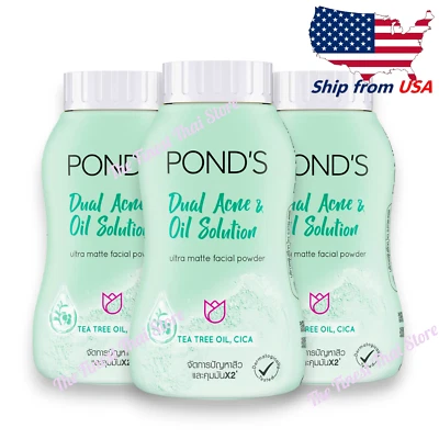POND'S Dual Acne & Oil Solution Ultra Matte Facial Powder 50g x 3, Ship from USA - Image 1 of 2