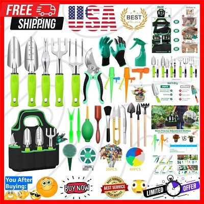84 PCS Garden Tools Set,10pcs Succulent Tools Set Included 6pcs Large Heavy D... - Image 1 of 4